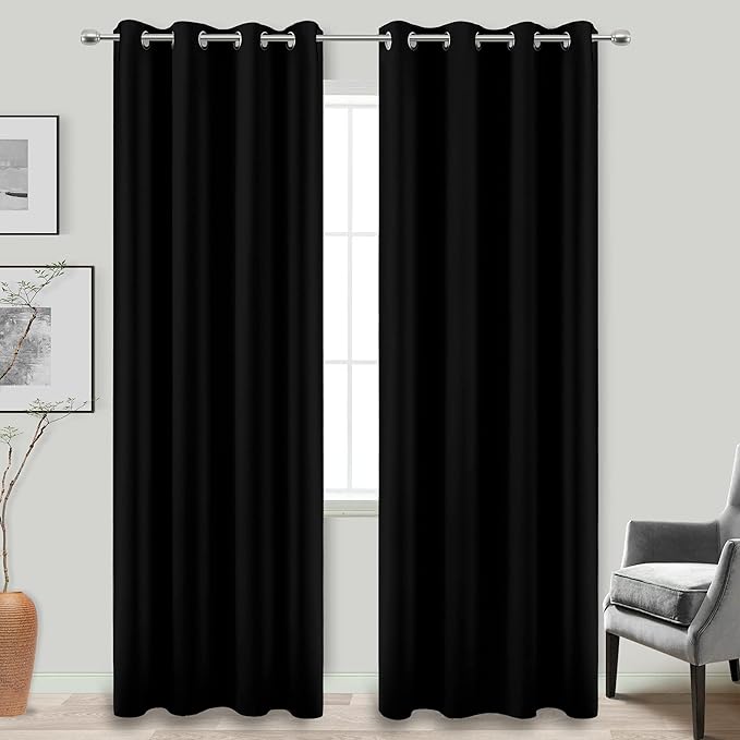 KOUFALL Black Blackout Curtains - Image 3