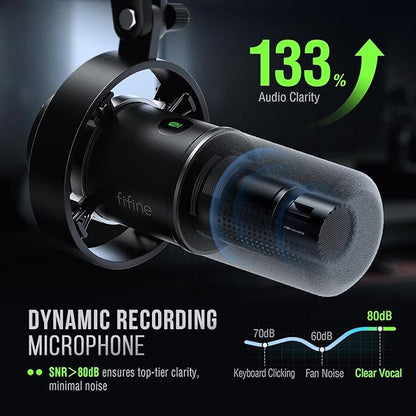 FIFINE Dynamic Microphone, XLR/USB Podcast Recording PC Microphone - Image 4