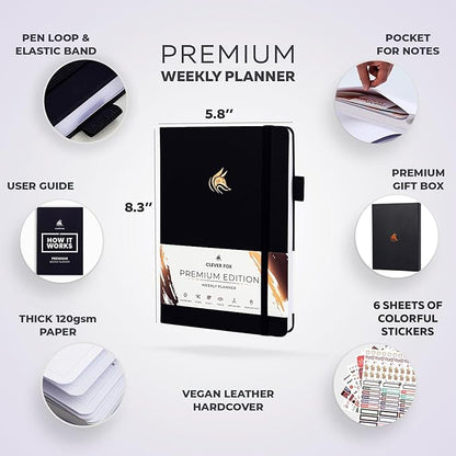 Clever Fox Planner Premium Edition – Undated Luxurious Weekly & Monthly Planner - Image 2