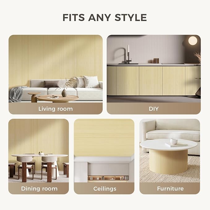 OUZUGIE 2 Pack 96x48 Inch Natural Bamboo Wall Panel – Raw Pole Wrap Paneling - Image 4