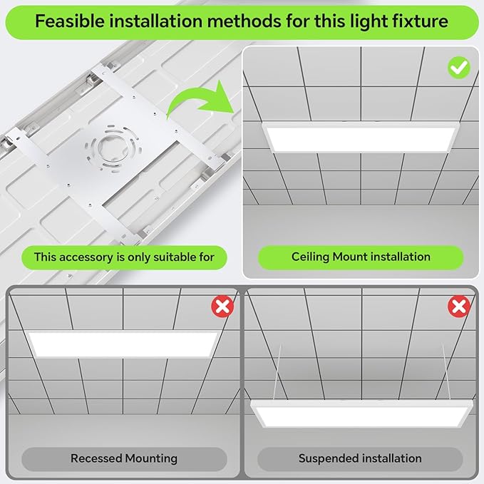 1x4 LED Flat Panel Light, Surface Mount Ceiling Light, 5CCT - Image 6