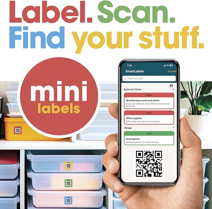 SmartLabels | Small QR Code Stickers | Mini 1.5 x 1.5 inch QR Code Labels | by SmartLabels