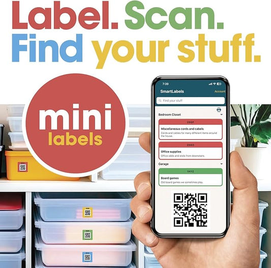 SmartLabels | Small QR Code Stickers | Mini 1.5 x 1.5 inch QR Code Labels | by SmartLabels