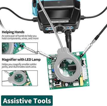 YIHUA 939D+ III EVO Digital Soldering Iron Station Kit 110W High Power - Image 6