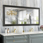 Amorho Black Bathroom Mirror, 60 X28 Inch Thick Metal Framed Wall Mirrors by Amorho