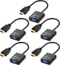 Moread HDMI to VGA, 5 Pack, Uni-Directional Gold-Plated HDMI to VGA Adapter by MoreadDirect