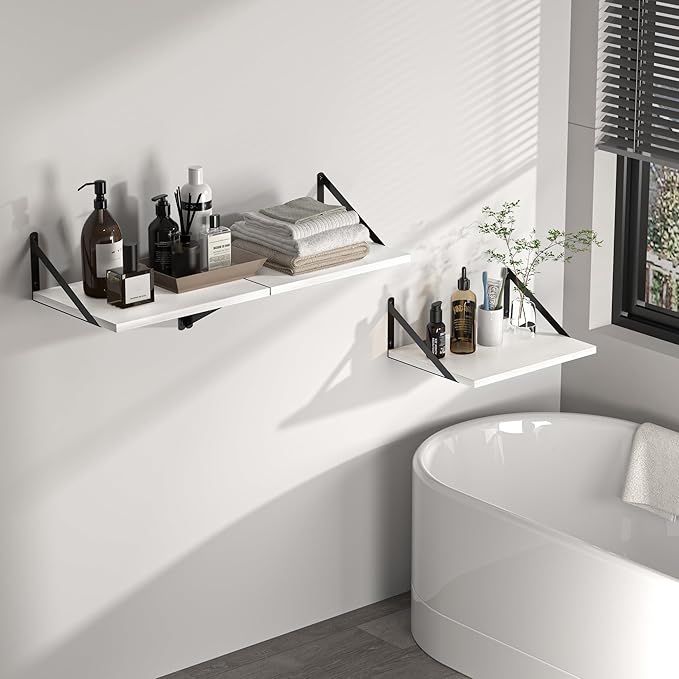 Heimlove White Deep Floating Shelves - Image 7