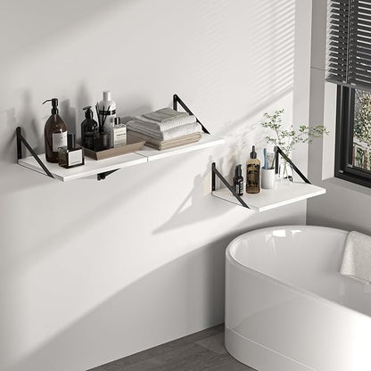 Heimlove White Deep Floating Shelves - Image 7