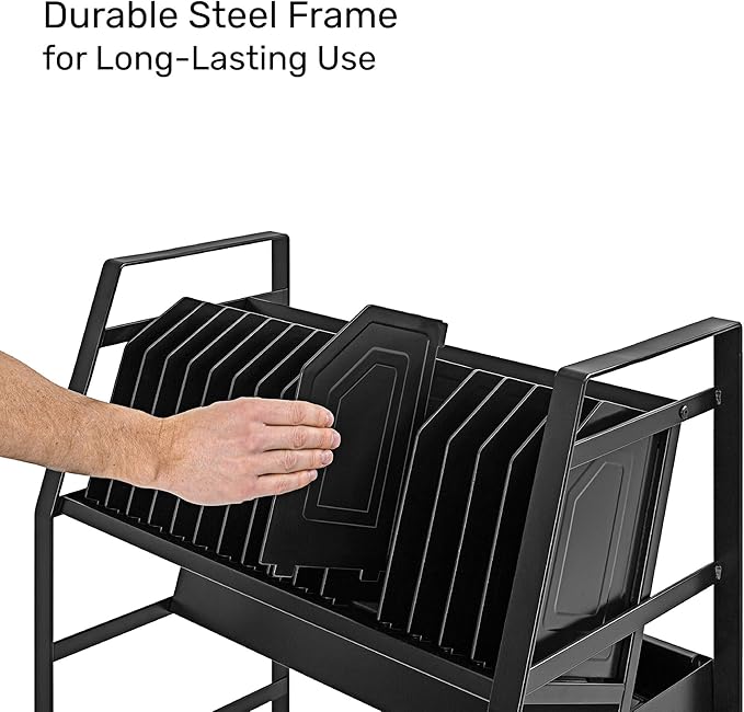 Line Leader 32-Device Mobile Charging Station | Steel Rolling Cart - Image 4