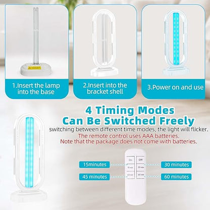 UV Light Sanitizer, 4-Speed Timing and Remote Control UVC Home Disinfection - Image 4