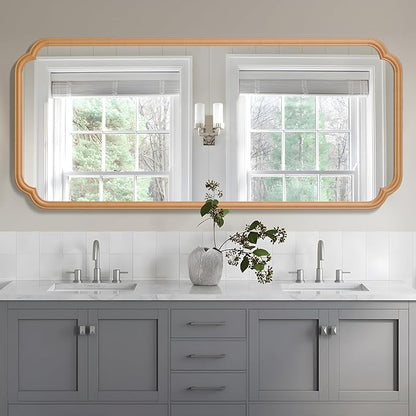 Natural Wood Framed Bathroom Mirror by FerytangeHome