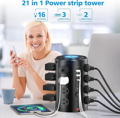 Tower Power Strip Surge Protector - Image 2