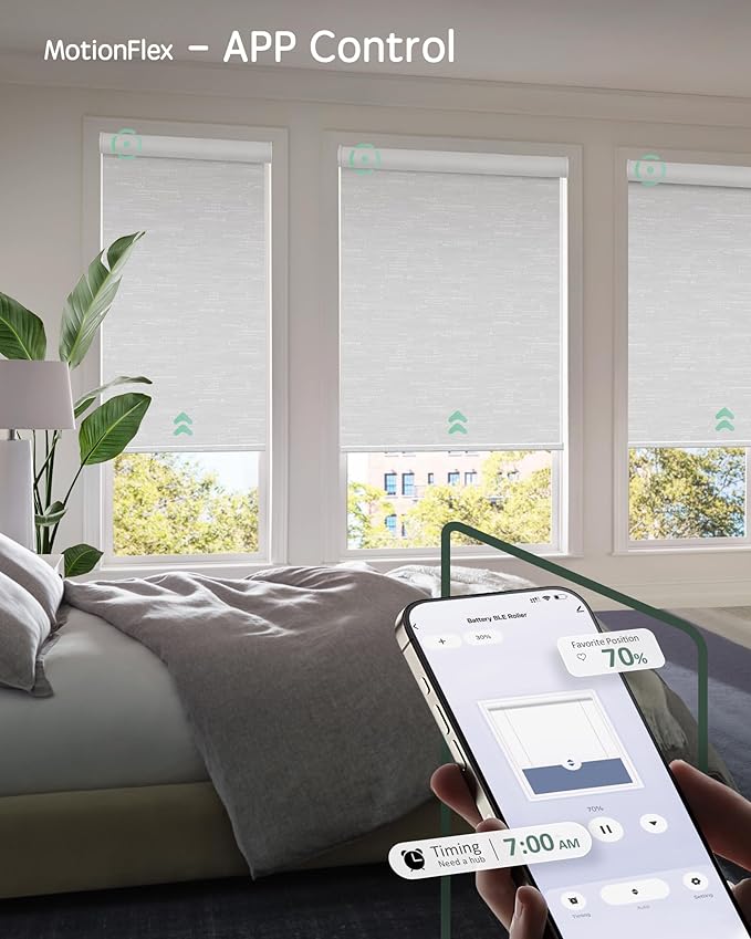 Yoolax Motorized Shades Dual Control, MotionFlex Motorized Roller Shades - Image 2