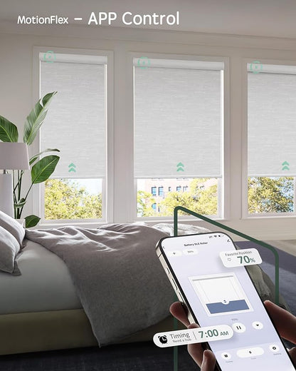 Yoolax Motorized Shades Dual Control, MotionFlex Motorized Roller Shades - Image 2