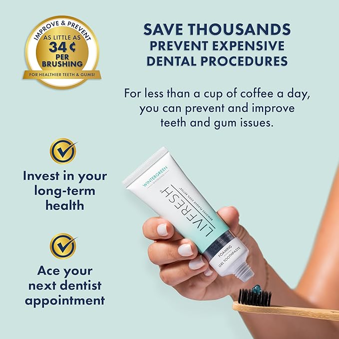 LIVFRESH Toothpaste Gel, Clinically Proven to Remove Plaque 250% Better - Image 4