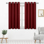 DWCN Burgundy Curtains for Living Room, Short Blackout Curtain for Small Window by DWCN