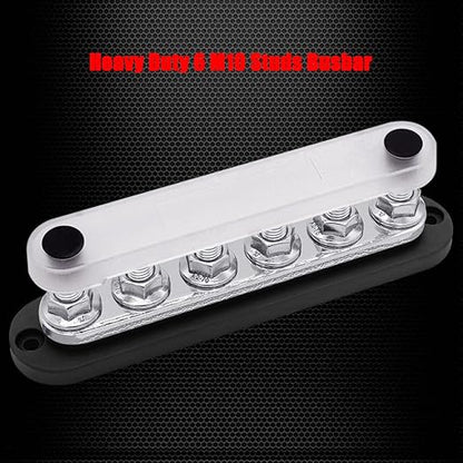 6 x M10 Studs Power Distribution Block Bus Bar 12V, Ampper 7" HD 300A Marine - Image 2