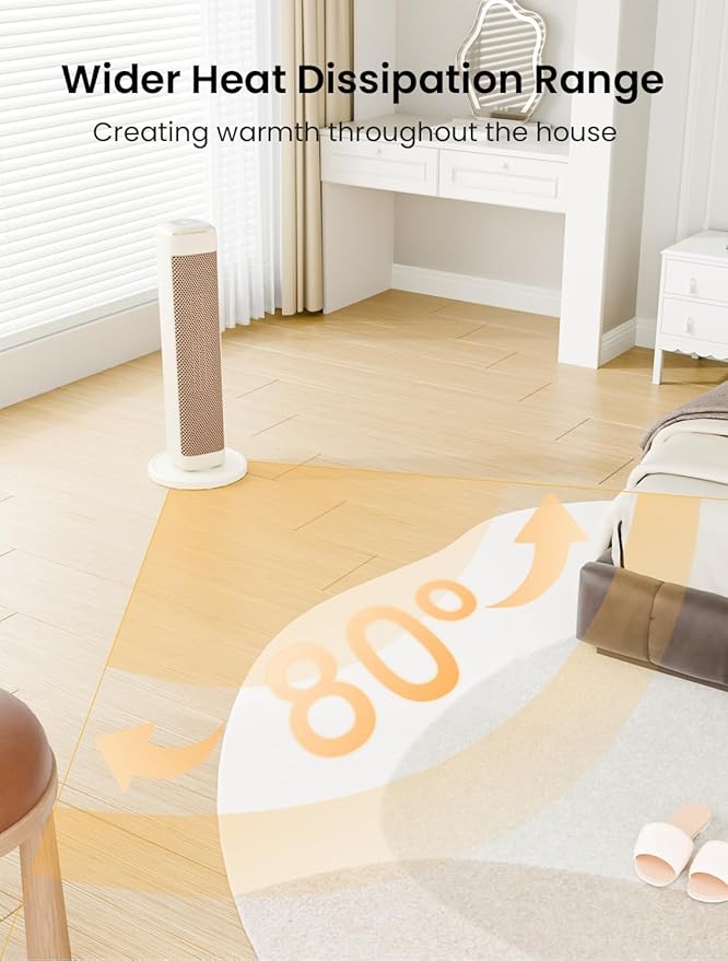 25" Space Heaters For Indoor Use Large Room, Electric Heaters For Indoor Use - Image 3