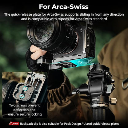 SMALLRIG Camera Clip with Plate, Quick Release System, Max Payload 40kg/88lb - Image 6