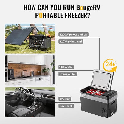 BougeRV 12 Volt Refrigerator 12V Car Fridge 30 Quart Portable Freezer - Image 7