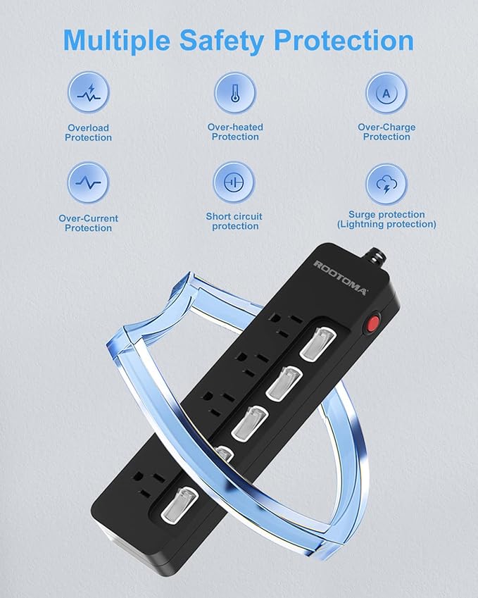 Black Appliance Extension Cord - 6 FT - Image 3