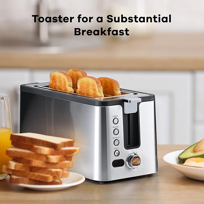 Mecity 4 Slice Toaster, Long Slot Toaster - Image 8