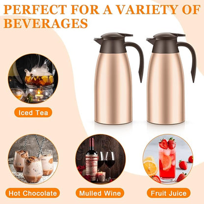 Norme 2 Pcs Thermal Coffee Carafe Insulated Stainless Steel Coffee Carafe - Image 4