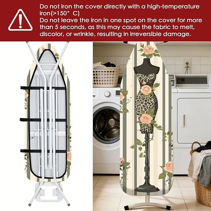 Nuxovilar Ironing Board Cover Needle Cotton 15x54 Inches | Ironing Board Cover - Image 6