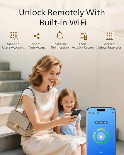 Philips Wi-Fi Door Lock, WiFi Smart Lock Keyless Entry Deadbolt - Image 3