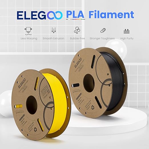 ELEGOO PLA Filament 1.75mm Bundle 4KG, 3D Printer Filament Bulk Dimensional - Image 2