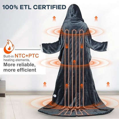 Wearable Electric Blankets, Heated Snuggle Blanket, Foot Pocket, 10 Heating 3 - Image 5