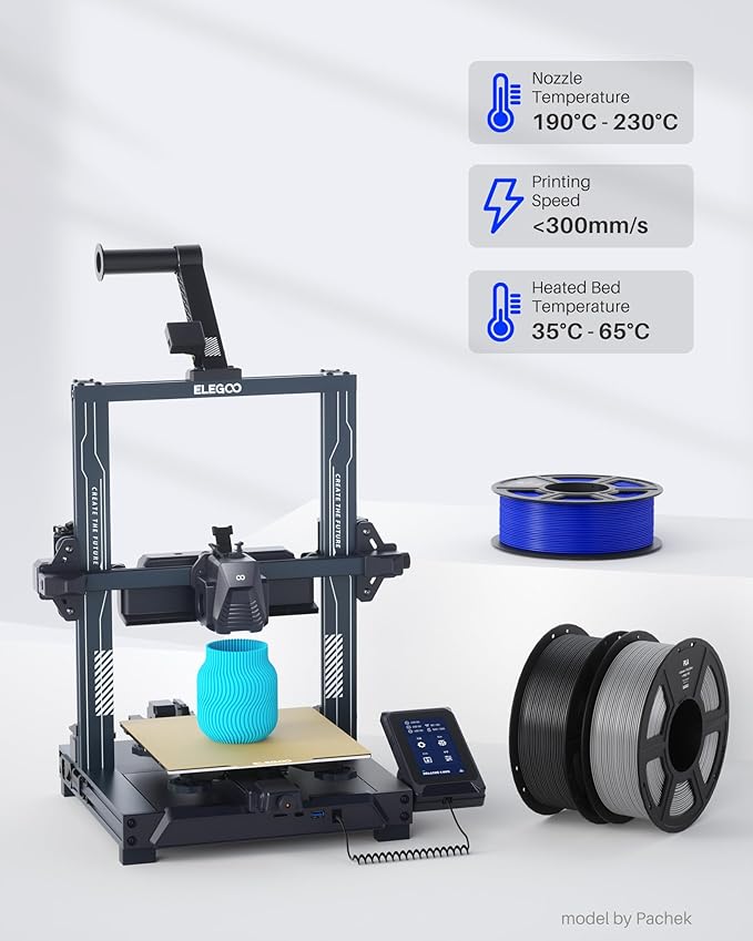 ELEGOO PLA Filament 1.75mm White 4KG, 3D Printer Filament Dimensional Accuracy - Image 5