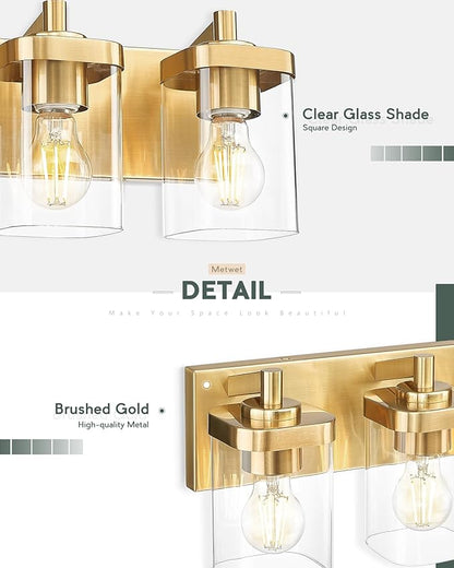 METWET Bathroom Light Fixtures, 4-Light Modern Wall Sconces - Image 3