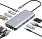 NOVOO USB C Hub, 11-in-1 Docking Station Multiport Adapter by NOVOO
