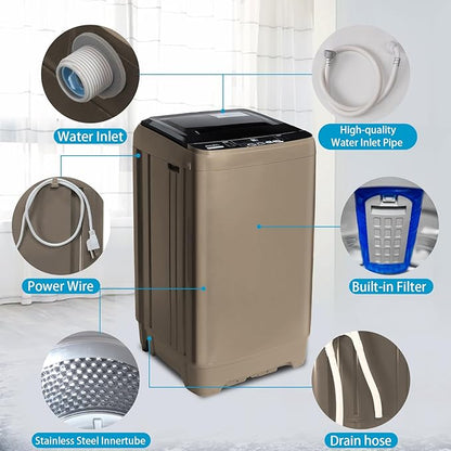 Anukis Fully Automatic Washing Machine, 13 lbs Capacity Compact Laundry Washer - Image 4