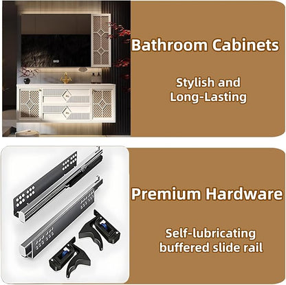 56IN Luxury Floating Bathroom Vanity - Image 4