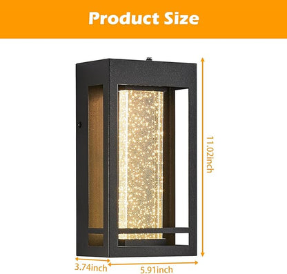 Myhaptim Dusk to Dawn Sensor Porch Lights, Crystal Bubble Exterior Lighting - Image 2