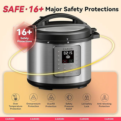1200W 12-in-1 Electric Pressure Cooker 8Qt, Stainless Steel Pressure Cooker - Image 6