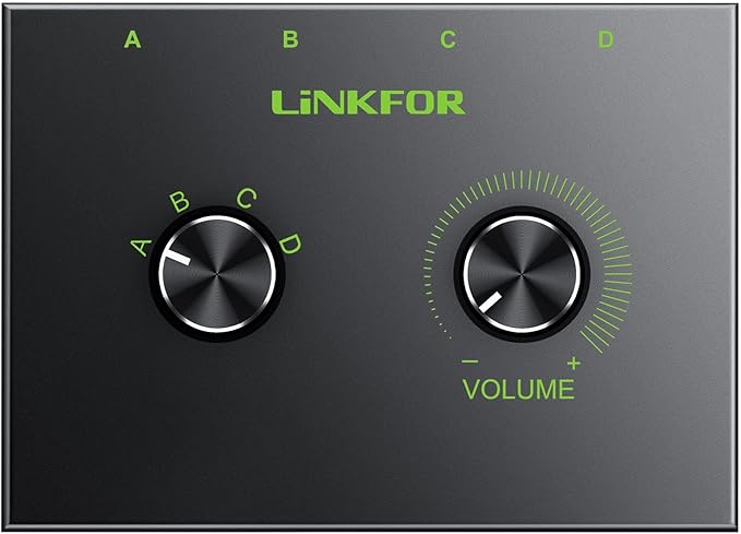 LiNKFOR 4 Port 3.5mm Stereo Audio Switch, 4 Way Stereo Audio Selector, 4 Input - Image 9