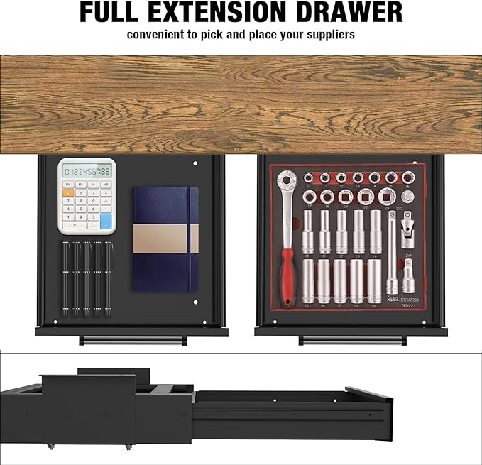 UNITEDPOWER Under Desk Drawer Storage, Pull-Out Office Hidden Counter Drawer - Image 5