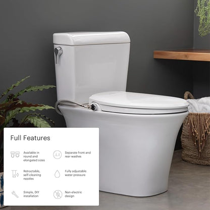 Brondell Bidet Toilet Seat Non-Electric Swash Ecoseat, Fits Elongated Toilets - Image 3