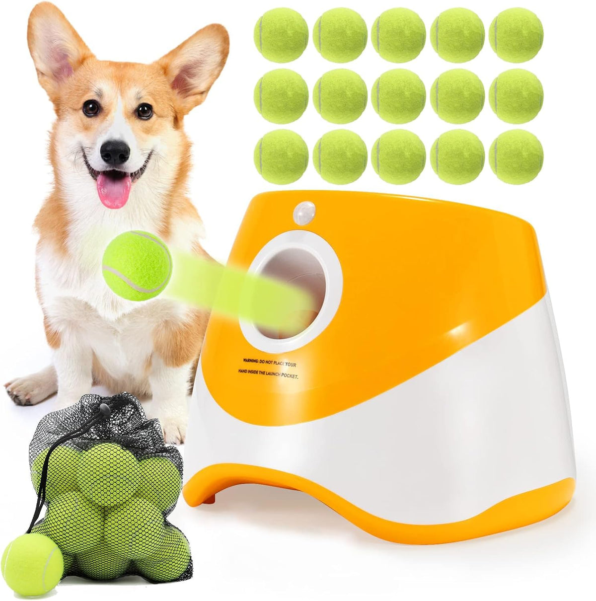 soco automatic ball launcher for dogs, 15 2-inch, main product view