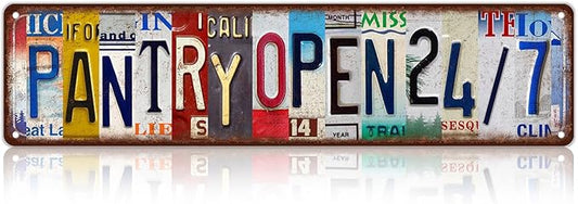 Vintage Pantry Wall Decor Street Signs Home Bar Coffee Metal Tin Signs 16 x 4 by Unknown