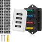 RED WOLF 4 Way Blade Fuse Block Box Holder w/Standard Circuit 10V-32V DC by REDWOLF