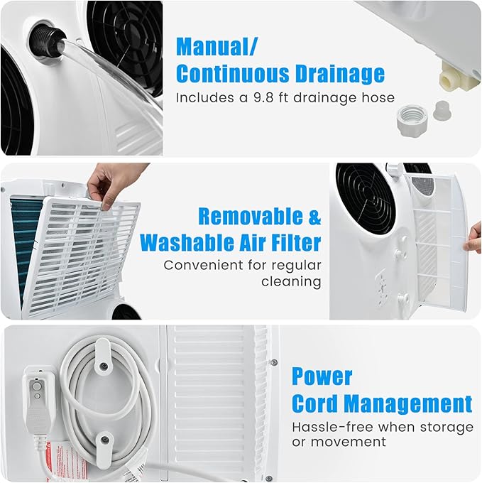 COSTWAY 11, 500 BTU Portable Air Conditioner, - Image 9