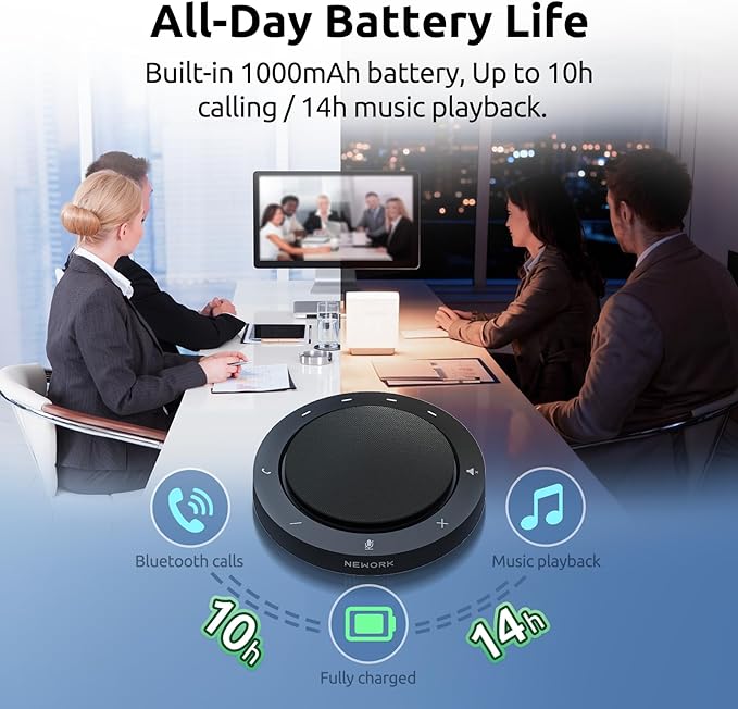 NEWORK Bluetooth Speakerphone for Conference Calls – AI Noise Reduction - Image 5
