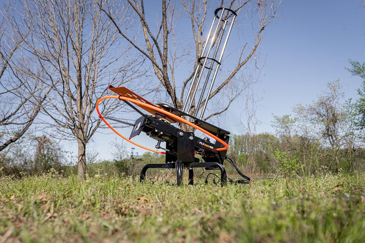 do all outdoors flyway 60-60 clay automatic clay, front angle view