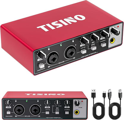 TISINO Audio Interface 24Bit/192kHz, USB Audio Interface - Image 2