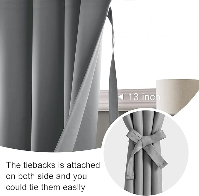 JIUZHEN Short Blackout Curtains - Image 2