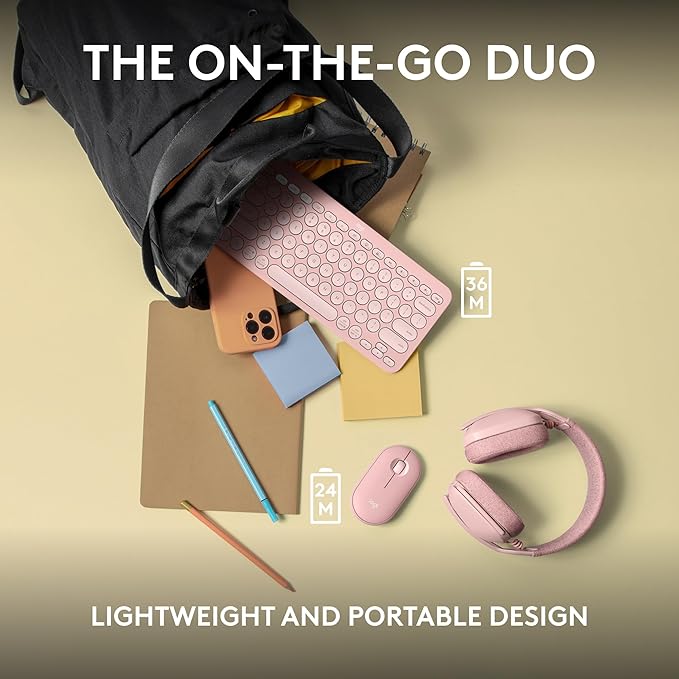 Logitech Pebble 2 Combo, Wireless Keyboard and Mouse, Quiet and Portable - Image 9